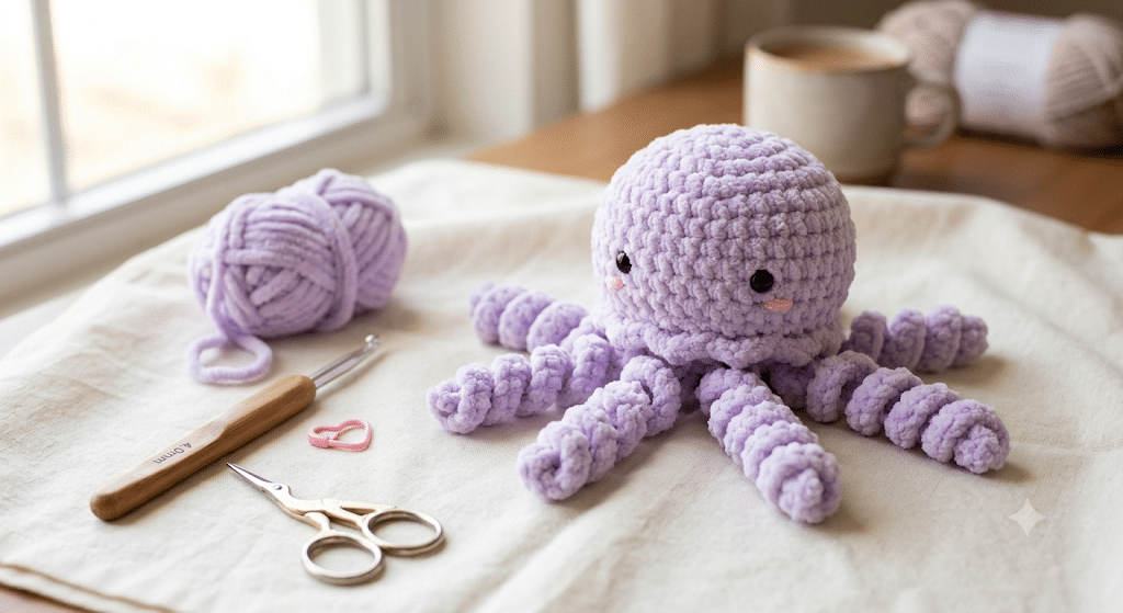 Easy crochet jellyfish pattern beginner amigurumi