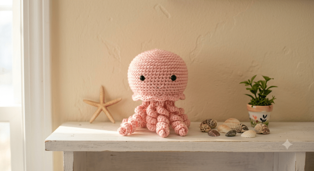 Crochet jellyfish pattern handmade gift idea