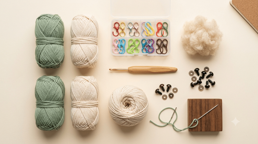 Crochet dragon pattern materials