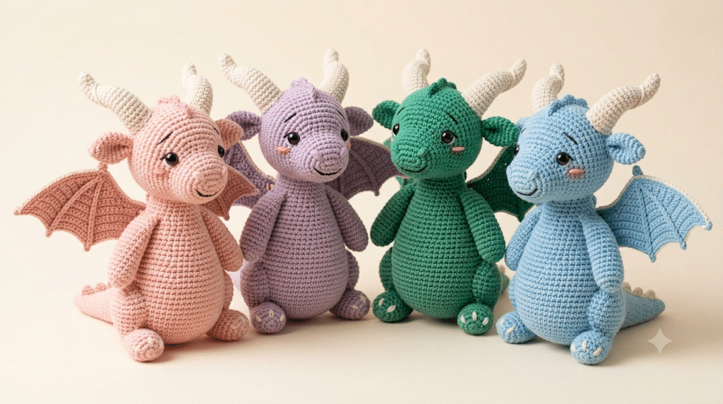 Crochet dragon color ideas