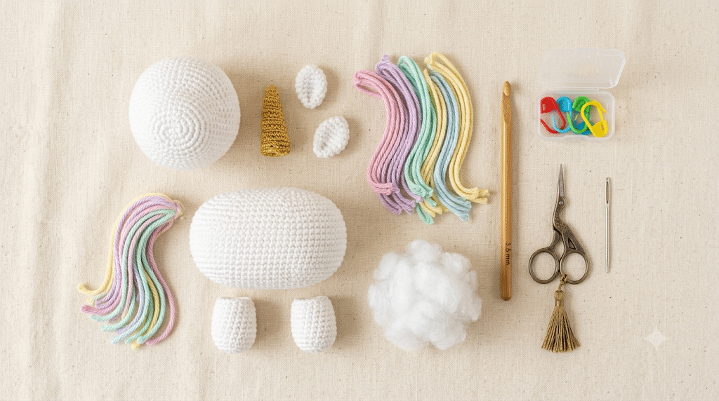 crochet unicorn assembly tutorial