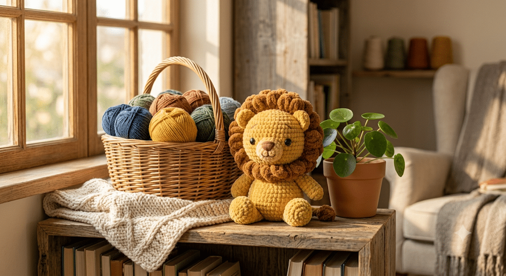 cute crochet lion pattern free completed amigurumi