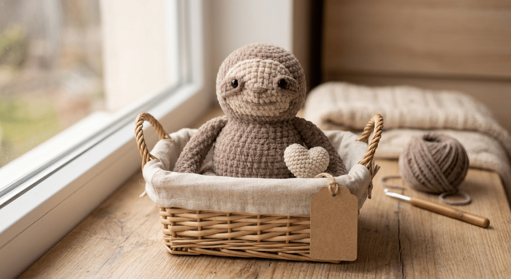 crochet sloth handmade gift idea