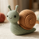 cute crochet snail amigurumi