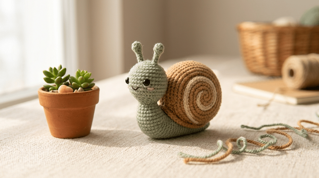cute amigurumi snail crochet