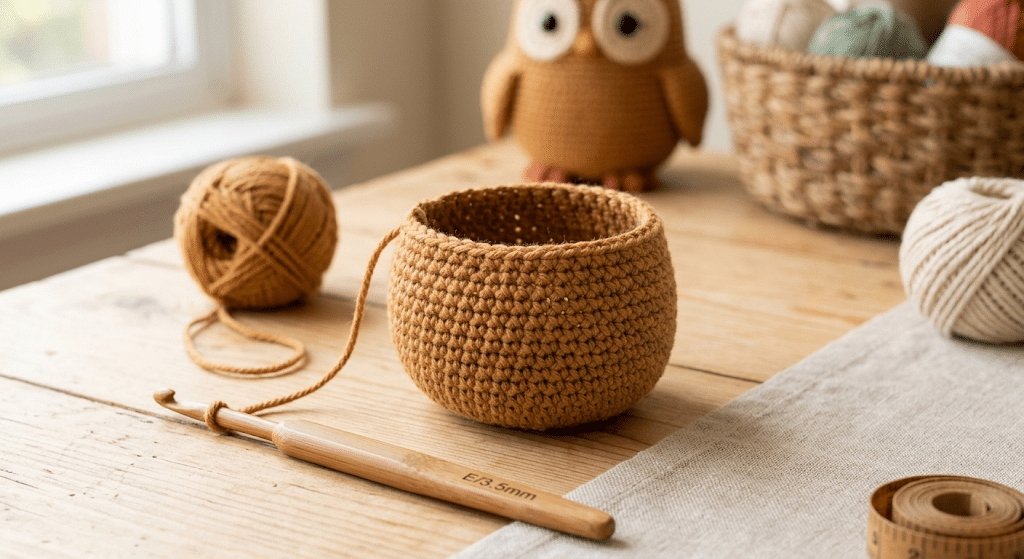 beginner crochet owl amigurumi body
