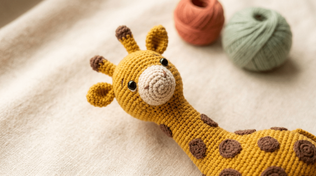cute crochet giraffe amigurumi finished