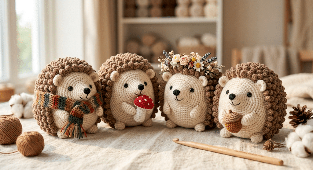 Personalized crochet hedgehog amigurumi ideas
