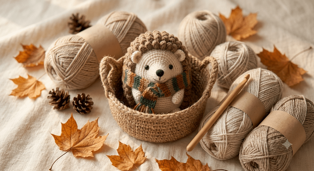 Cute finished crochet hedgehog ready to gift or display