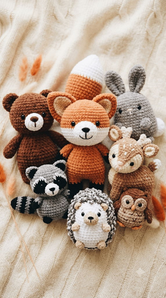 crochet woodland animals collection