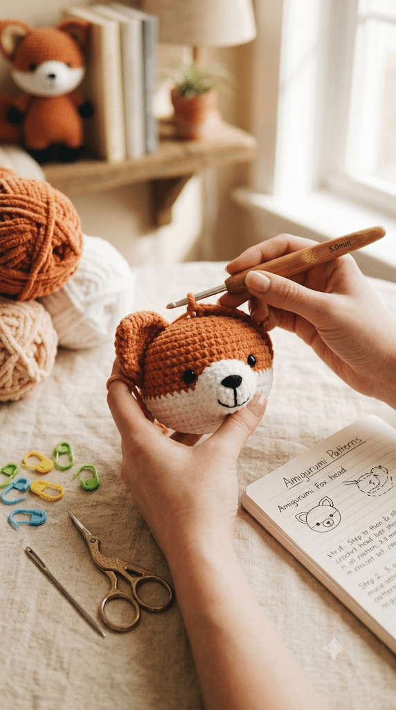 crochet fox amigurumi tutorial