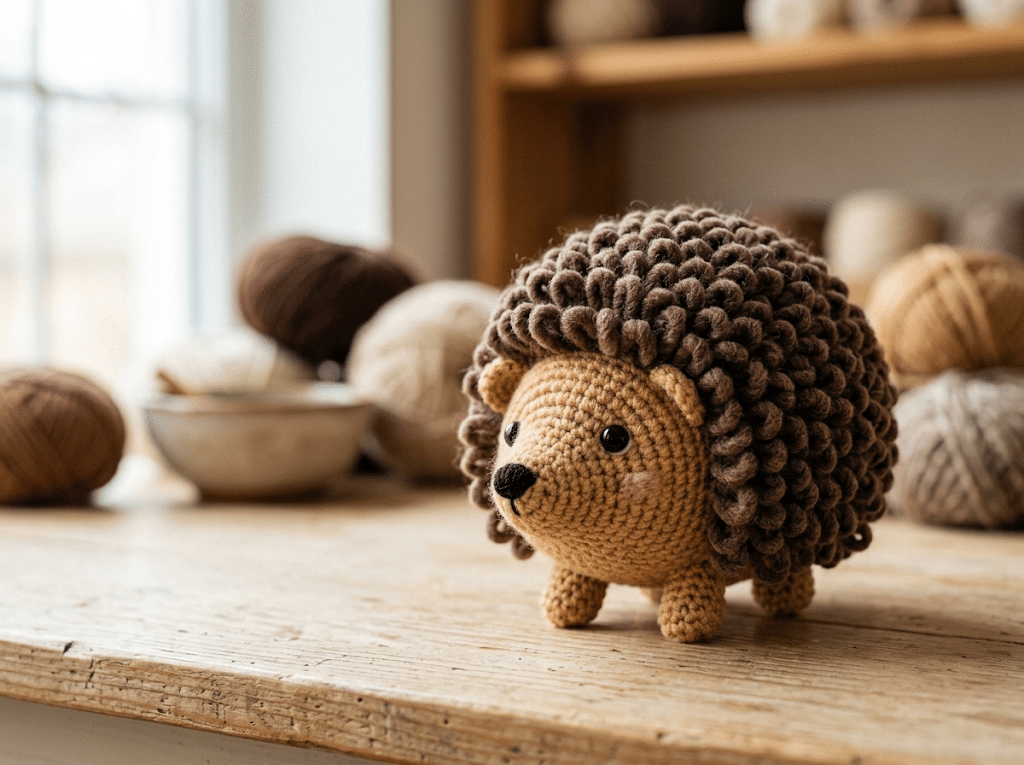 loop stitch hedgehog amigurumi pattern